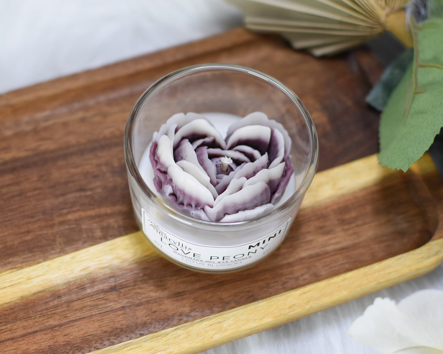 Purple Love Peony | Soy Wax Candle Mini - Amaryllis Custom CraftsCandleAmaryllis Custom Crafts