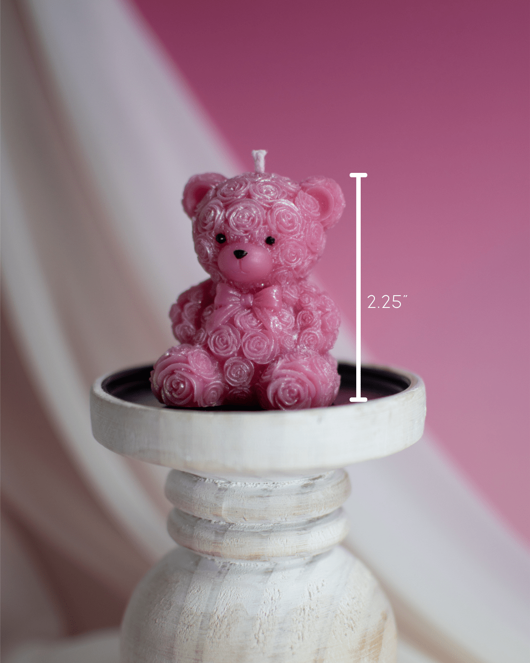 Rose Teddy Bear | Miniature Candles - Amaryllis Custom CraftsPillar CandleAmaryllis Custom Crafts