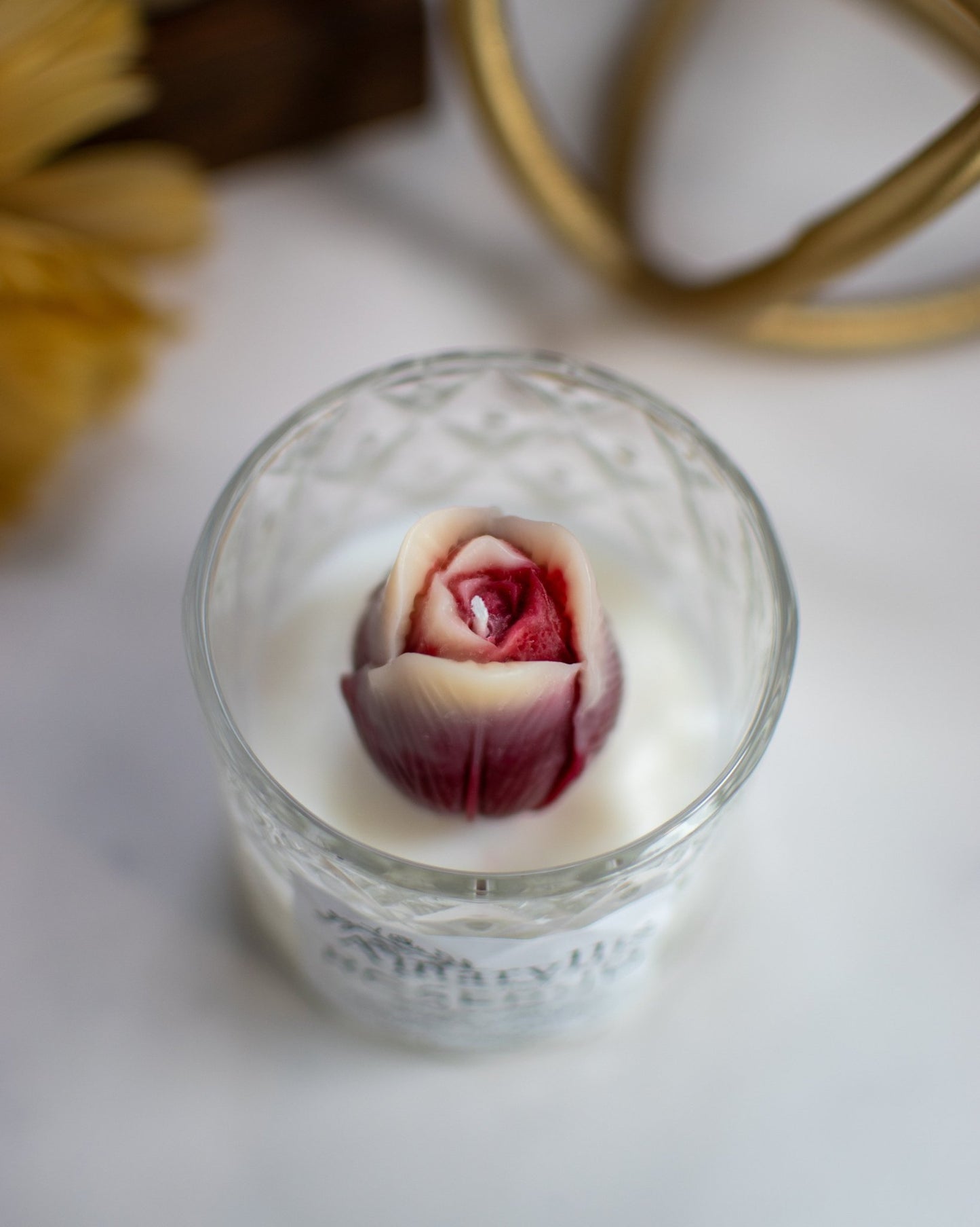 Rosebud Candle | Floral Container Candle - Amaryllis Custom CraftsCandleAmaryllis Custom Crafts
