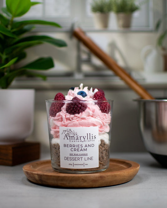Berries and Cream | Dessert Line Candle - Amaryllis Custom CraftsCandleAmaryllis Custom Crafts