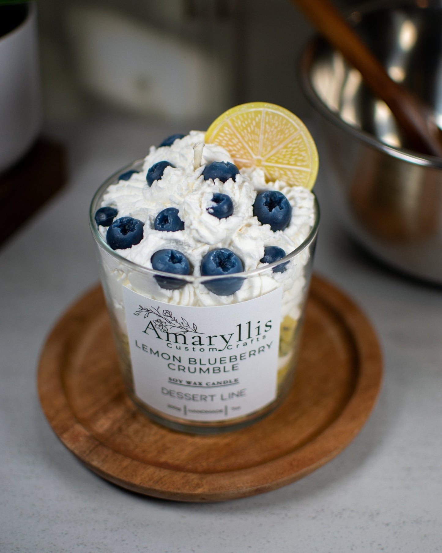 Lemon Blueberry Crumble | Dessert Line Candle - Amaryllis Custom CraftsCandleAmaryllis Custom Crafts