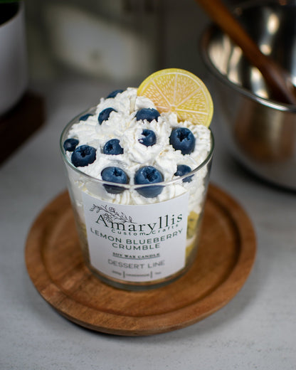 Lemon Blueberry Crumble | Dessert Line Candle - Amaryllis Custom CraftsCandleAmaryllis Custom Crafts