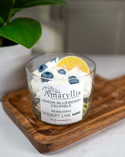 Lemon Blueberry Crumble Mini | Dessert Line Candle - Amaryllis Custom CraftsCandleAmaryllis Custom Crafts