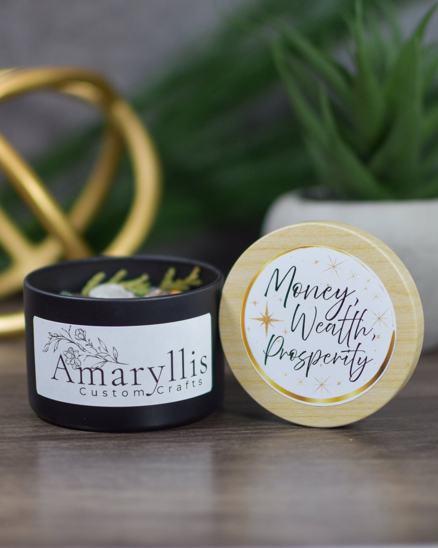 Money Manifestation Spell Candle - Amaryllis Custom CraftsCandleAmaryllis Custom Crafts