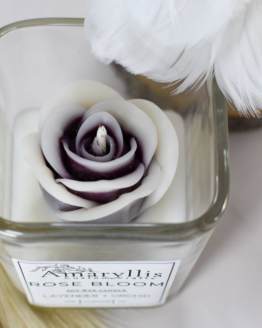 Rose Bloom | Wax Rose Candle - Amaryllis Custom CraftsCandleAmaryllis Custom Crafts