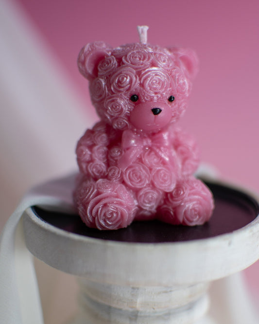 Rose Teddy Bear | Miniature Candles - Amaryllis Custom CraftsPillar CandleAmaryllis Custom Crafts