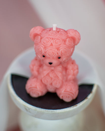 Rose Teddy Bear | Miniature Candles - Amaryllis Custom CraftsPillar CandleAmaryllis Custom Crafts