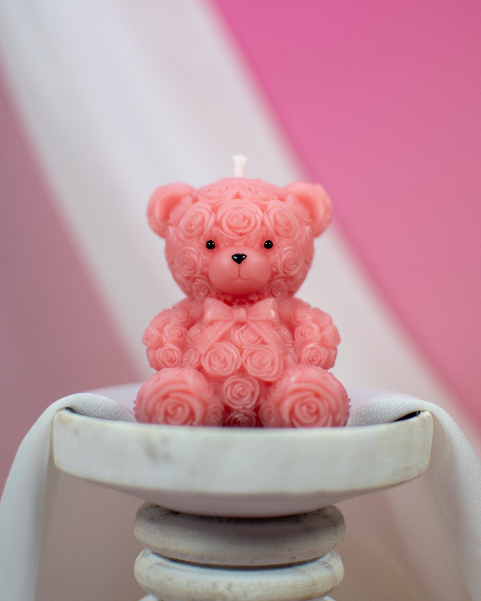 Rose Teddy Bear | Miniature Candles - Amaryllis Custom CraftsPillar CandleAmaryllis Custom Crafts