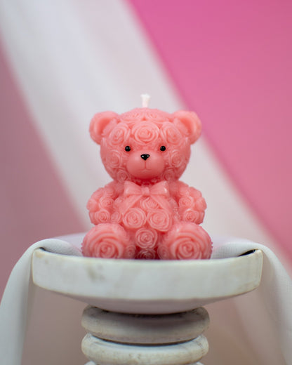 Rose Teddy Bear | Miniature Candles - Amaryllis Custom CraftsPillar CandleAmaryllis Custom Crafts