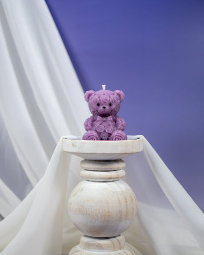 Rose Teddy Bear | Miniature Candles - Amaryllis Custom CraftsPillar CandleAmaryllis Custom Crafts