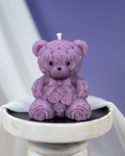 Rose Teddy Bear | Miniature Candles - Amaryllis Custom CraftsPillar CandleAmaryllis Custom Crafts