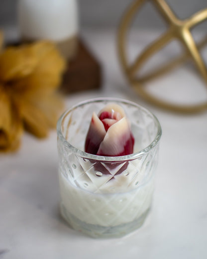 Rosebud Candle | Floral Container Candle - Amaryllis Custom CraftsCandleAmaryllis Custom Crafts