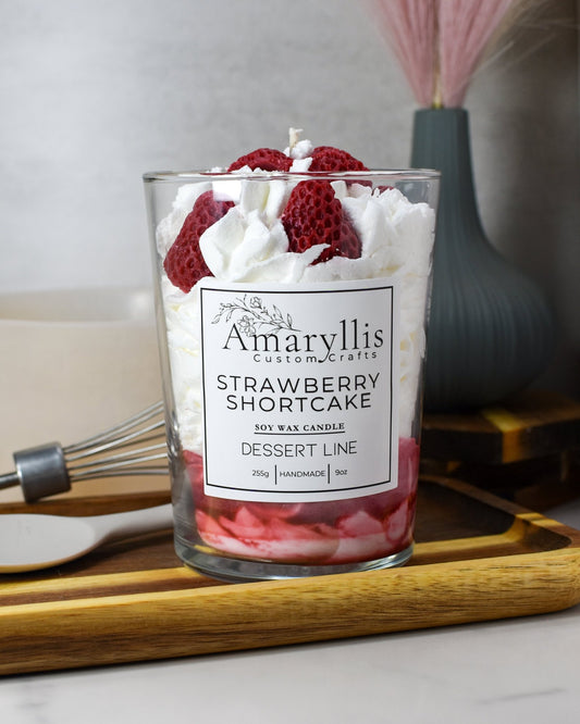 Strawberry Shortcake | Dessert Candle - Amaryllis Custom CraftsJar CandleAmaryllis Custom Crafts